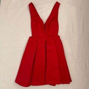 Hot & Delicious Red Sleeveless Mini Dress